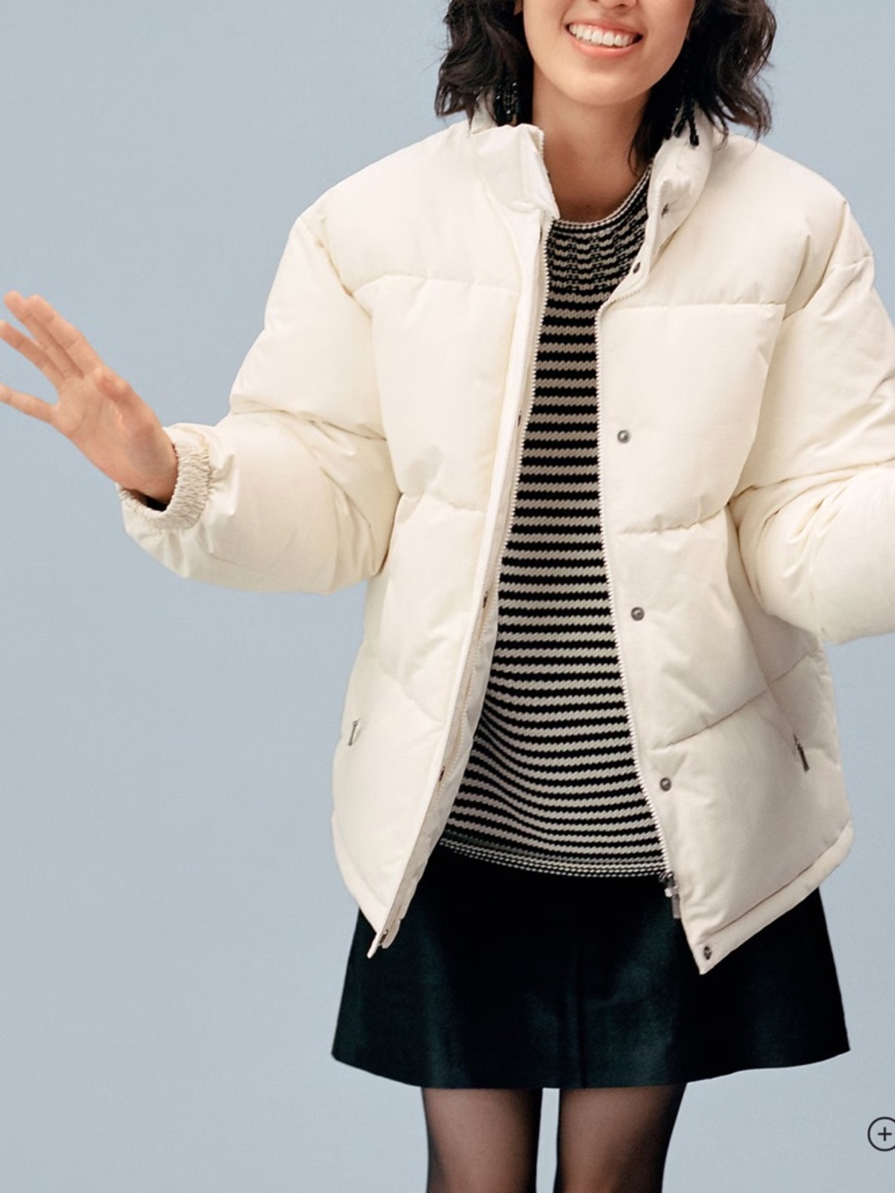 NWT J. Crew Signature puffer jacket with PrimaLoft Size Small in Sunlit Cream